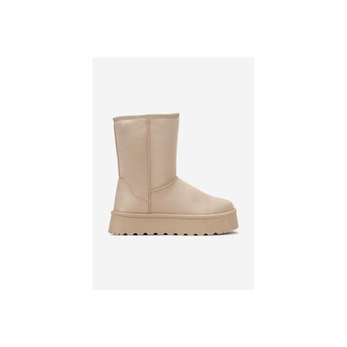 Bottines Bottines fourrées à plateforme tige haute, Beige - Vera Collection - Modalova