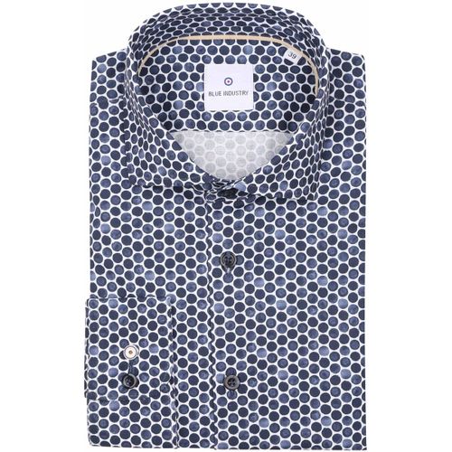 Chemise Chemise Impression A Point Bleu Foncé - Blue Industry - Modalova