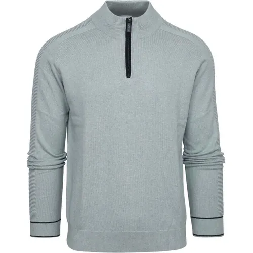 Sweat-shirt Pull Half Zip Vert Clair - Blue Industry - Modalova