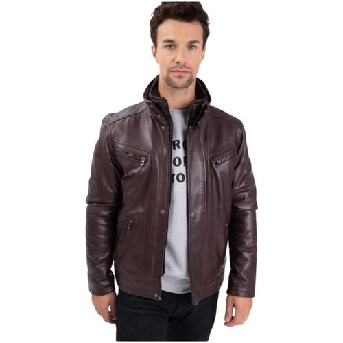 Veste Blouson en cuir Ref 61165 Marron - Daytona - Modalova