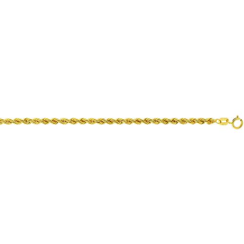 Bracelets Chaîne corde creuse 2.7mm or jaune 9K - Brillaxis - Modalova