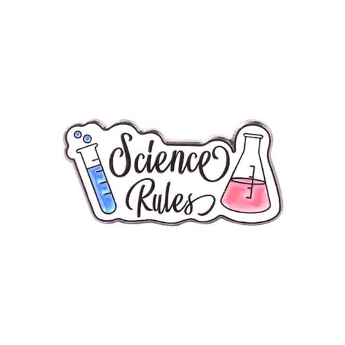 Broches Pin's Erlenmeyer, tube à essai, Science Rules - Clj Charles Le Jeune - Modalova