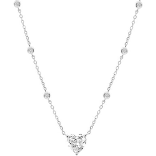 Collier Collier Silver argent coeur oxyde - Lotus - Modalova
