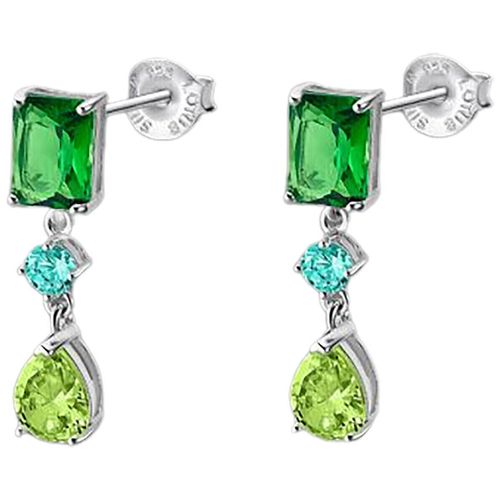 Boucles oreilles Boucles d'oreilles Silver argent oxydes verts - Lotus - Modalova