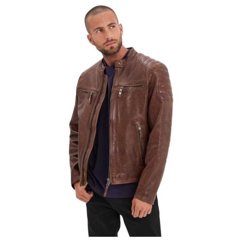Blouson Blouson en cuir Ref 61167 Dark Cognac - Daytona - Modalova