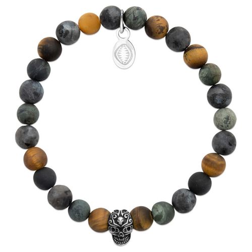 Bracelets Bracelet multi pierres tête de mort 60 mm - Brillaxis - Modalova