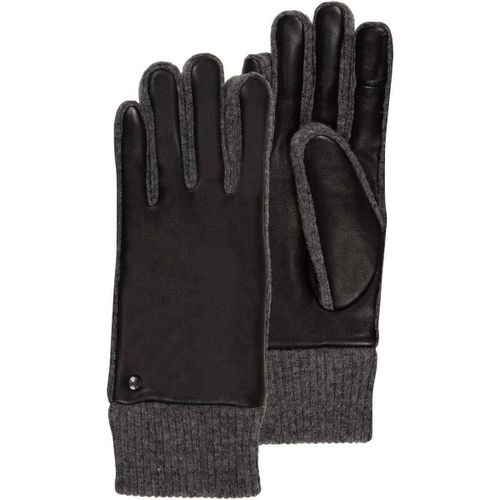 Gants Gants tactiles cuir agneau/maille Noir - Isotoner - Modalova
