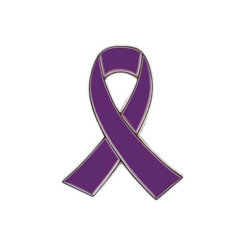 Broches Pin's Ruban Violet - Cancer du pancréas - Alzheimer - Clj Charles Le Jeune - Modalova