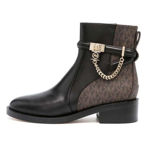 Bottines Hamilton Women's Black Flat Ankle Boots - MICHAEL Michael Kors - Modalova