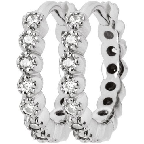 Boucles oreilles Créoles empierrées 10mm - Brillaxis - Modalova