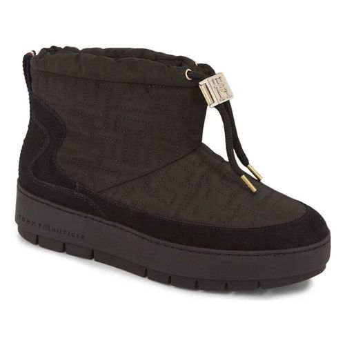 Bottines Women's Black Warm Lined Monogram Ankle Boots - Tommy Hilfiger - Modalova