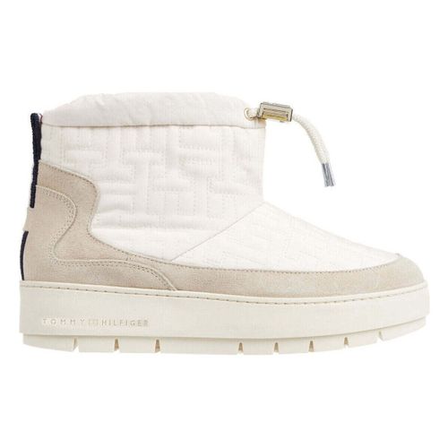 Bottines Women's White Warm Lined Monogram Ankle Boots - Tommy Hilfiger - Modalova