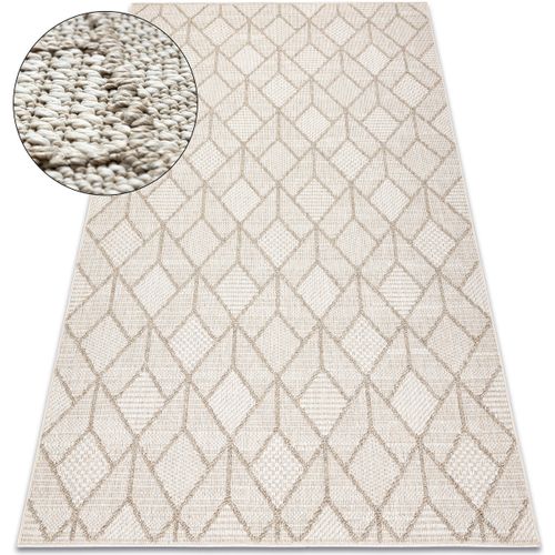 Tapis Tapis JERSEY 19231 beige - géométrique structure 120x170 cm - Rugsx - Modalova