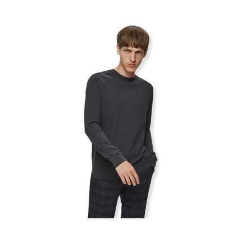 Pull Noos Berg Crew Knit - Antracit Melange - Selected - Modalova