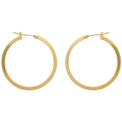 Boucles oreilles Créoles plaqué or 35mm - Brillaxis - Modalova