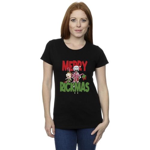 T-shirt Merry Rickmas - Dessins Animés - Modalova