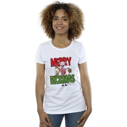 T-shirt Merry Rickmas - Dessins Animés - Modalova