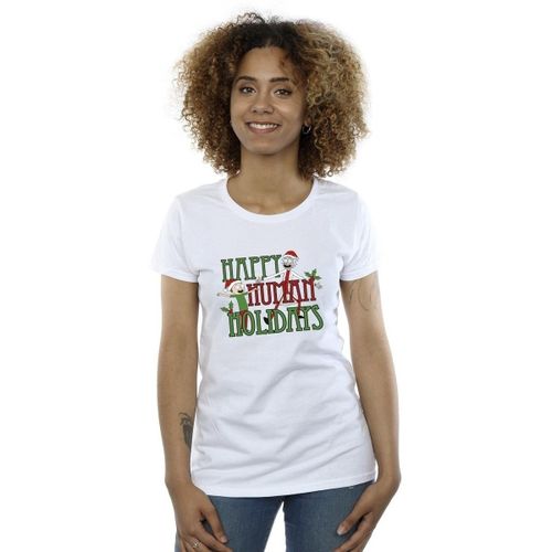 T-shirt Happy Human Holidays - Dessins Animés - Modalova