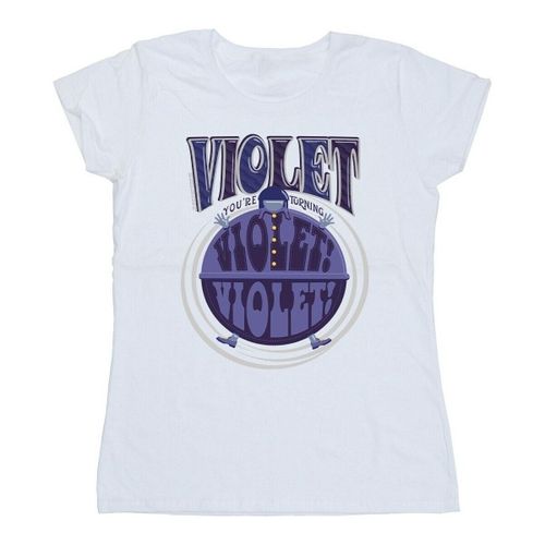 T-shirt Violet Turning Violet - Willy Wonka - Modalova