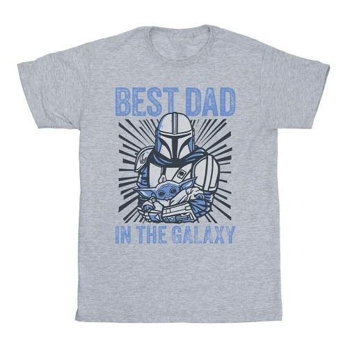 T-shirt Mandalorian Best Dad Galaxy - Disney - Modalova