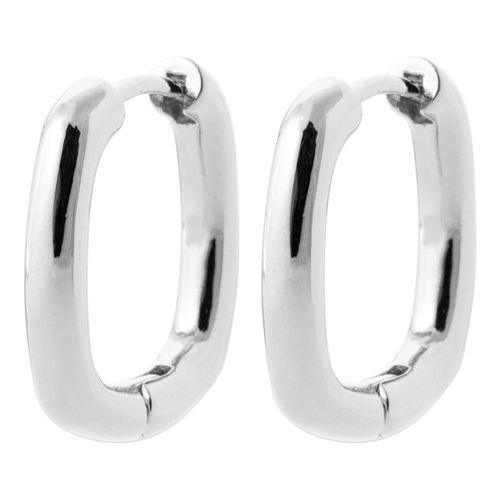 Boucles oreilles Créoles carrées fil rond 3 mm diam 18 mm - Brillaxis - Modalova