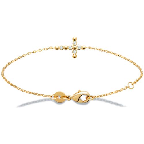Bracelets Bracelet croix chrétienne empierrée 18cm - Brillaxis - Modalova