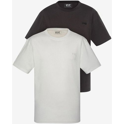 Debardeur TSBASE01 WASHED BLACK / OFF WHITE - Schott - Modalova