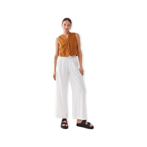 Pantalon Noos Tokyo Linen Trousers - Bright White - Only - Modalova