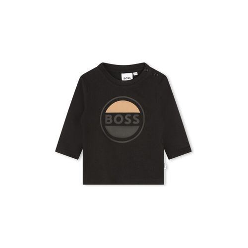 T-shirt T-SHIRT NOIR MANCHES LONGUES BÉBÉ - BOSS - Modalova