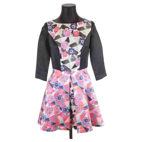 Robe courte Robe en soie multicolore - Manoush - Modalova