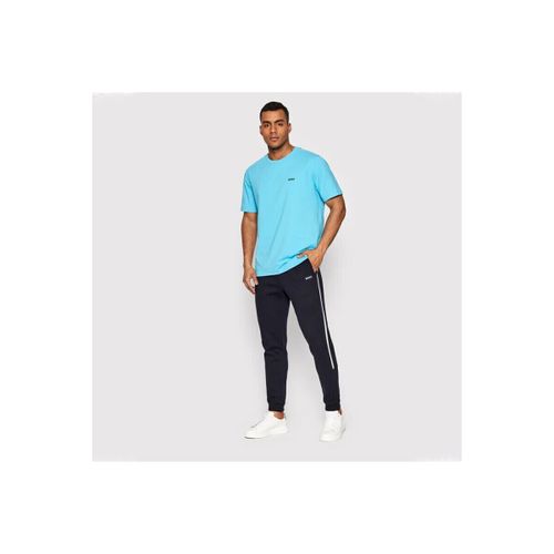 Pantalon Pantalon HADIKO Bleu Marine en coton mélangé avec rayur - BOSS - Modalova