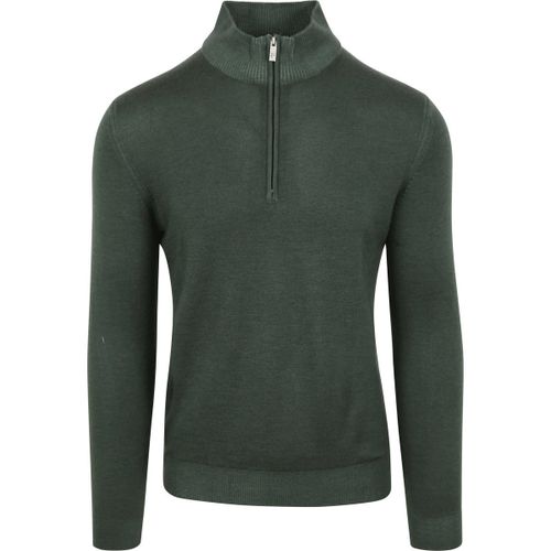 Pull R2 Pull Half Zip Laine Mérinos Vert Foncé - R2 Amsterdam - Modalova