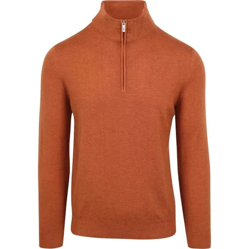 Pull R2 Half Zip Pull Laine Merino Brique - R2 Amsterdam - Modalova