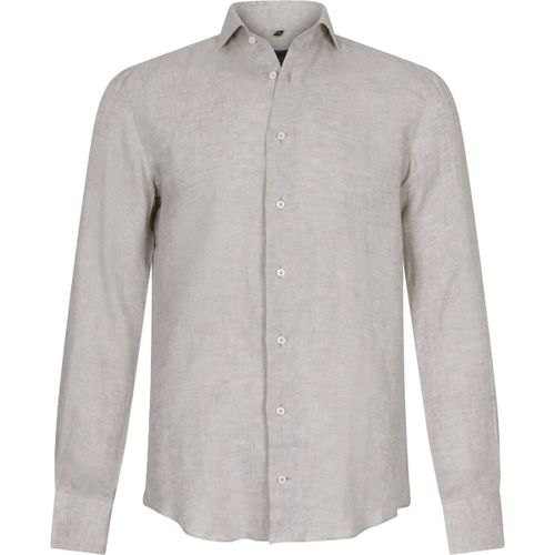 Chemise Chemise Cavallaro Firento en lin greige - Cavallaro Napoli - Modalova