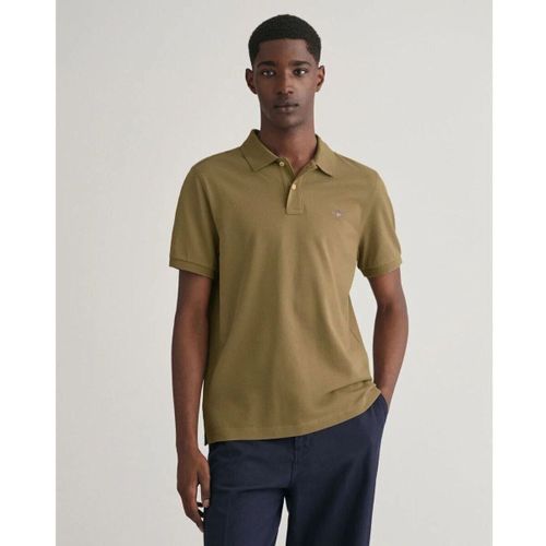 T-shirt Shield Piqué Polo Vert Olive - Gant - Modalova