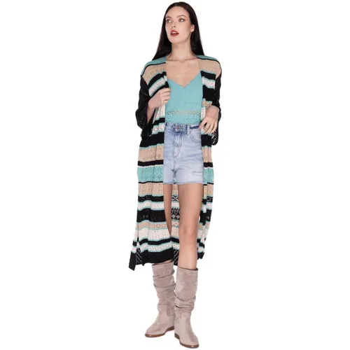 Veste Akep KIMONO IN PUNTO PIZZO - Akep - Modalova