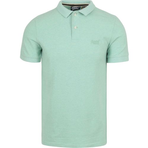 T-shirt Polo Piqué Mélange Vert Clair - Superdry - Modalova