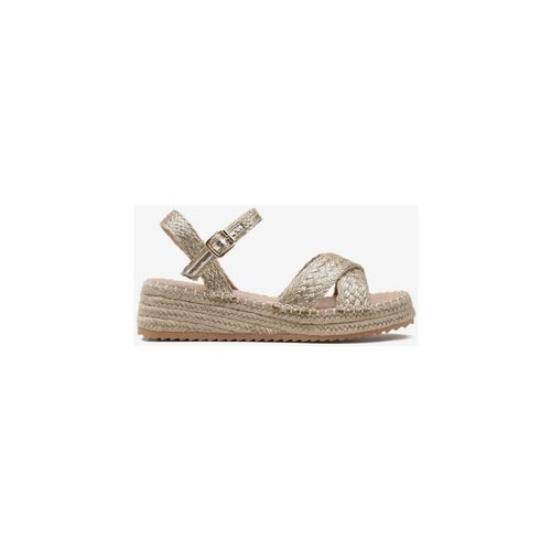 Sandales Sandale Doré à brides croisées, semelle corde compensée - Vera Collection - Modalova