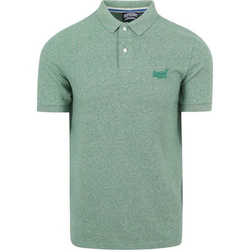 T-shirt Polo Piqué Mélange Vert - Superdry - Modalova