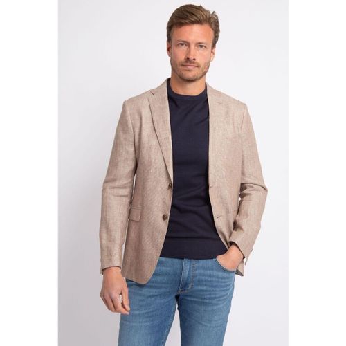 Veste Veste de Costume Pepita en Lin Beige - Suitable - Modalova