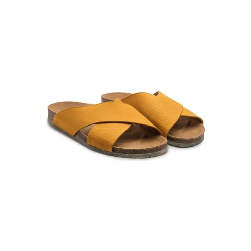 Sandales plates Sun Linen - Mustard - Zouri - Modalova
