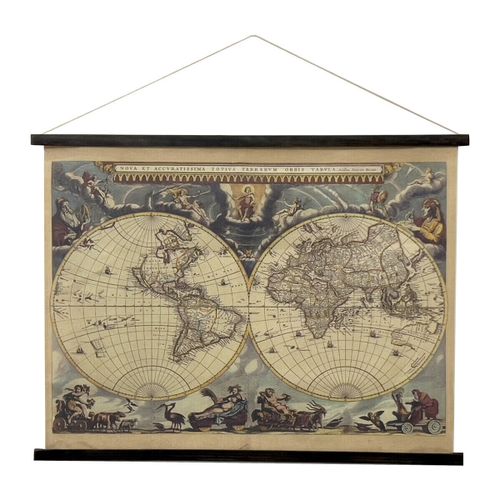 Tableaux, toiles Toile Enroulable Carte Du Monde - Signes Grimalt - Modalova