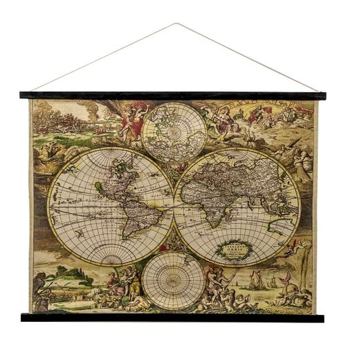 Tableaux, toiles Toile Enroulable Carte Du Monde - Signes Grimalt - Modalova