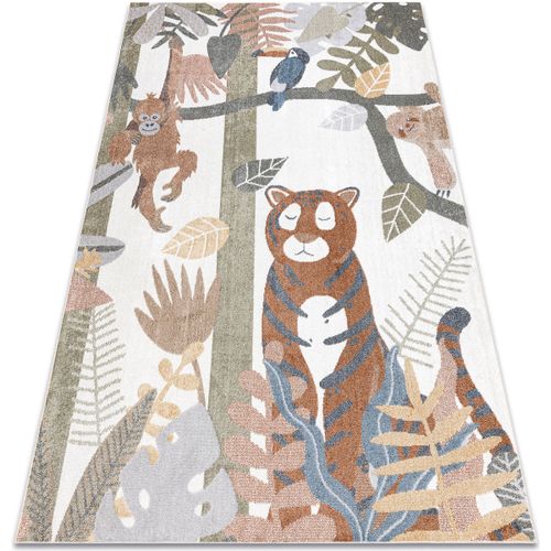 Tapis Tapis BONO 8426 Jungle, animaux sauvages crème 80x150 cm - Rugsx - Modalova