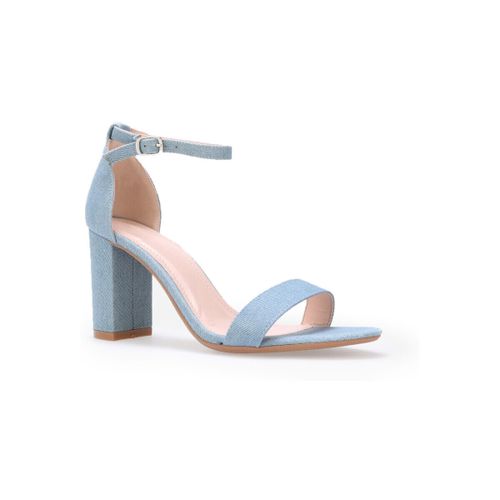 Sandales à talon Sandales, nu-pieds - Bleu Denim - La Modeuse - Modalova