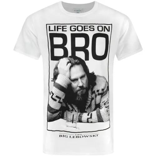 T-shirt Life Goes On Bro - The Big Lebowski - Modalova