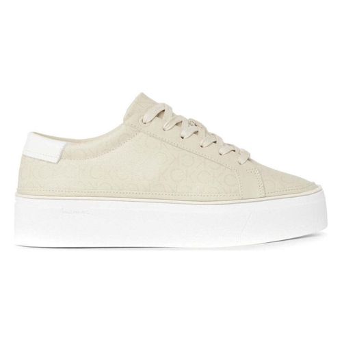 Baskets basses Women's Beige Flatform Lace-Up Low Top Sneakers - Calvin Klein Jeans - Modalova