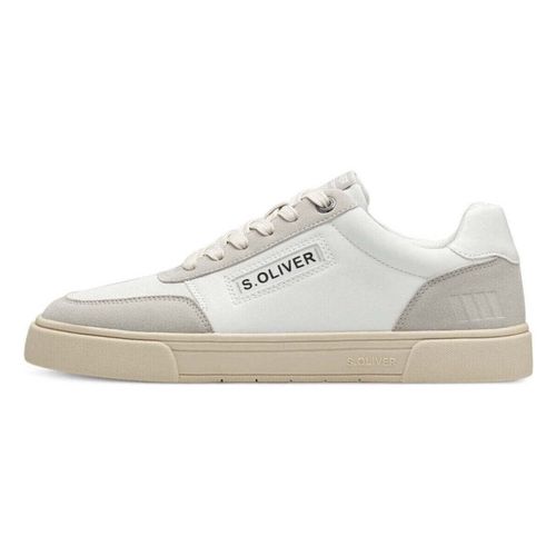 Baskets basses Men's White Low Top Sneakers - S.Oliver - Modalova