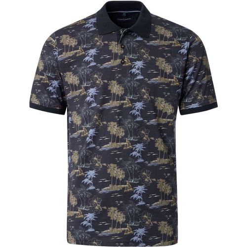 T-shirt Polo imprimé bleu marine - Casamoda - Modalova
