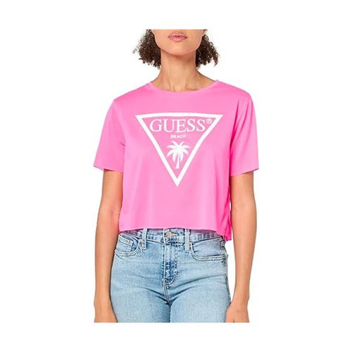 T-shirt Guess Triangle Crop - Guess - Modalova